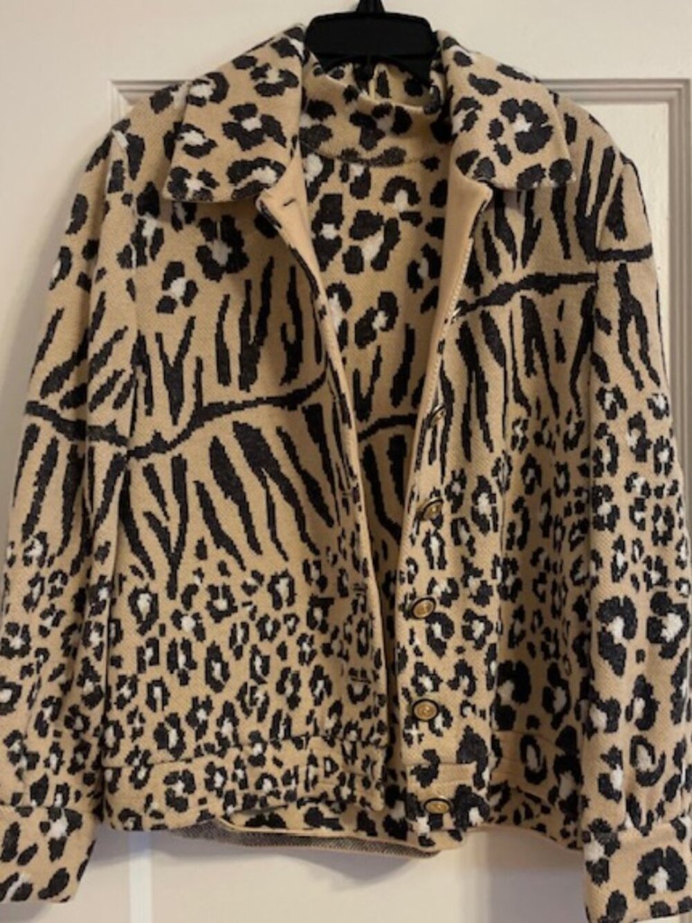 ST JOHNS by Marie Gray 2pc LEOPARD TIGER Animal Print Jacket & Top M